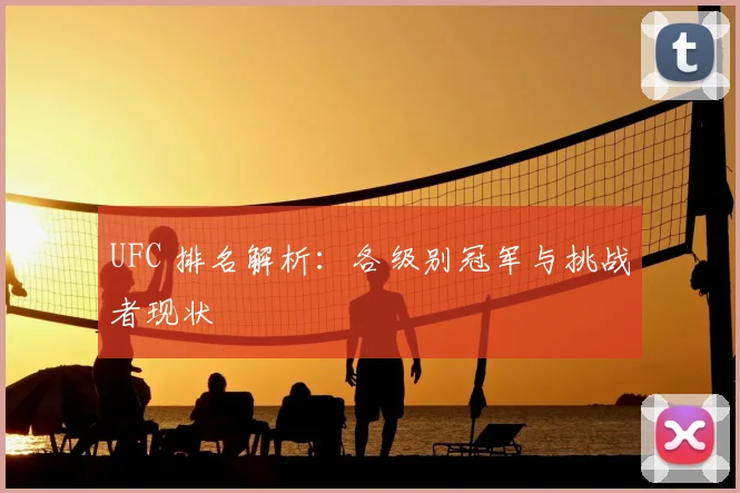 UFC 排名解析:各级别冠军与挑战者现状